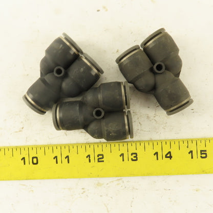 1/2" Tube Push To Connect "Y" Connector Lot Of 3