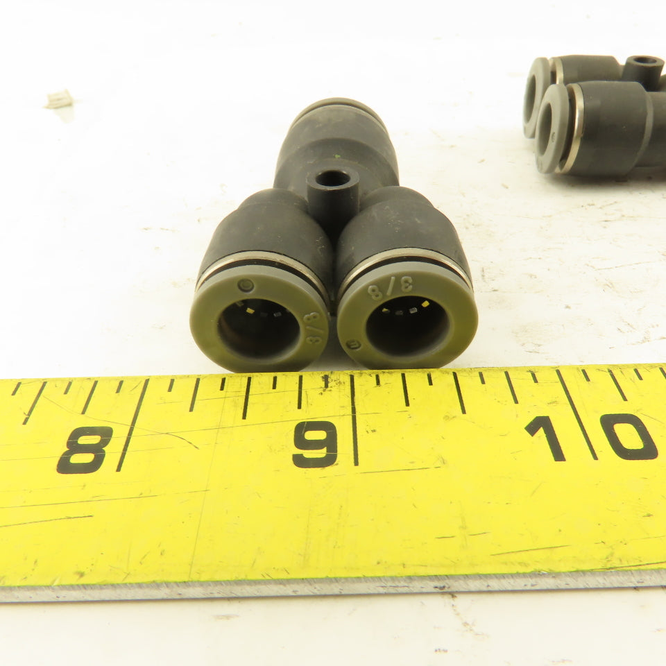 1/2" x 3/8 Tube Push To Connect "Y" Connector Lot Of 4