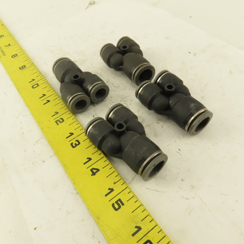 1/2" x 3/8 Tube Push To Connect "Y" Connector Lot Of 4