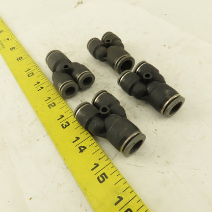 1/2" x 3/8 Tube Push To Connect "Y" Connector Lot Of 4