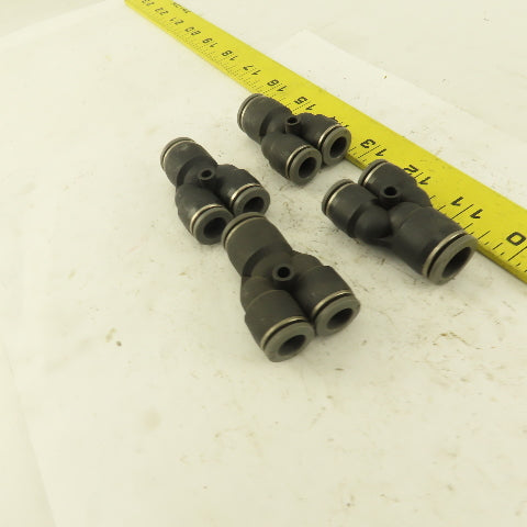 1/2" x 3/8 Tube Push To Connect "Y" Connector Lot Of 4