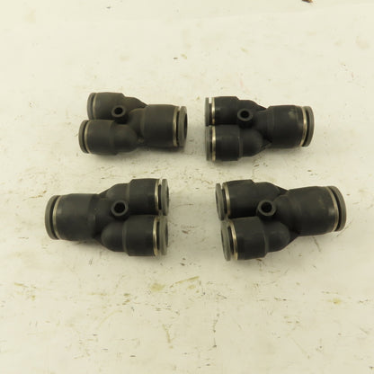 1/2" x 3/8 Tube Push To Connect "Y" Connector Lot Of 4