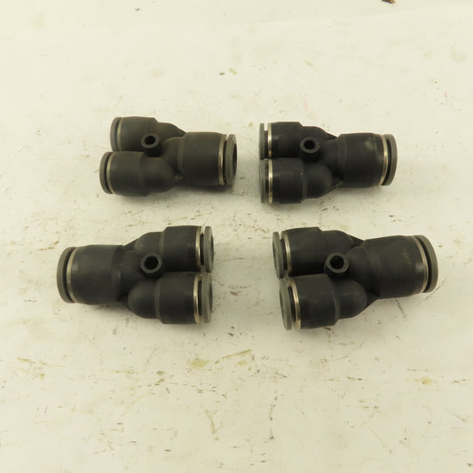 1/2" x 3/8 Tube Push To Connect "Y" Connector Lot Of 4