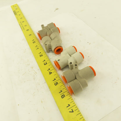 1/2" x 3/8 Tube Push To Connect "Y" Connector Lot Of 4