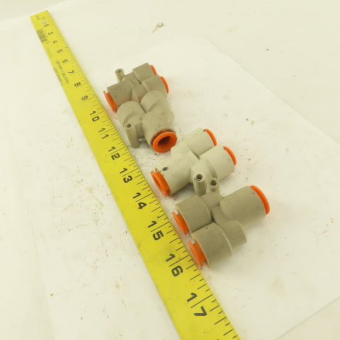 1/2" x 3/8 Tube Push To Connect "Y" Connector Lot Of 4