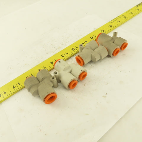 1/2" x 3/8 Tube Push To Connect "Y" Connector Lot Of 4