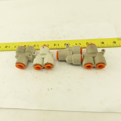 1/2" x 3/8 Tube Push To Connect "Y" Connector Lot Of 4