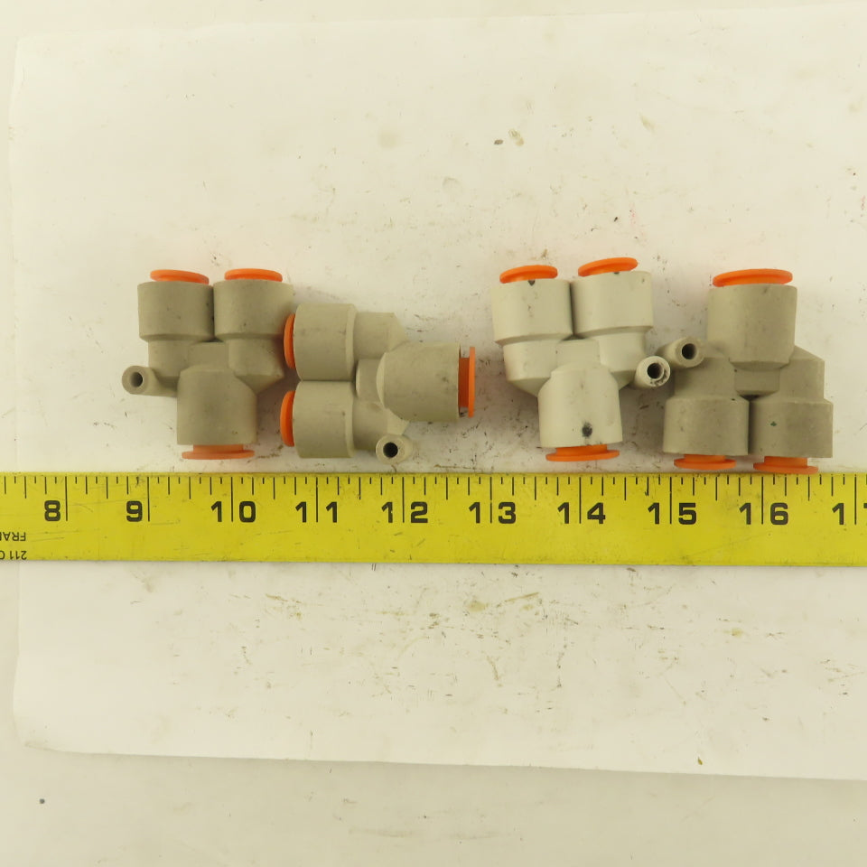 1/2" x 3/8 Tube Push To Connect "Y" Connector Lot Of 4