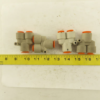 1/2" x 3/8 Tube Push To Connect "Y" Connector Lot Of 4