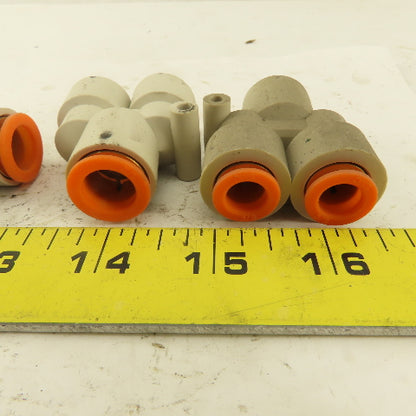 1/2" x 3/8 Tube Push To Connect "Y" Connector Lot Of 4