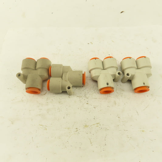 1/2" x 3/8 Tube Push To Connect "Y" Connector Lot Of 4