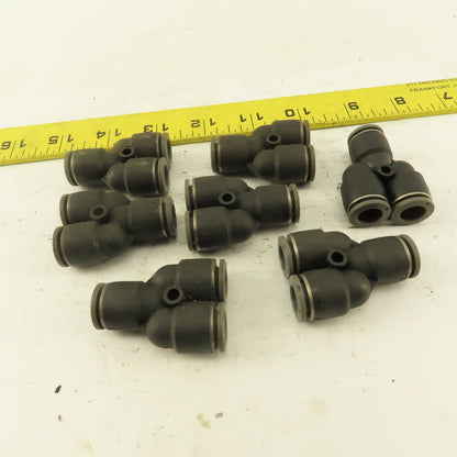 3/8 Tube Push To Connect "Y" Connector Lot Of 7