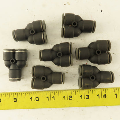3/8 Tube Push To Connect "Y" Connector Lot Of 7