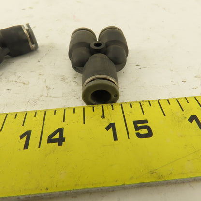 1/4 Tube Push To Connect "Y" Connector Lot of 5