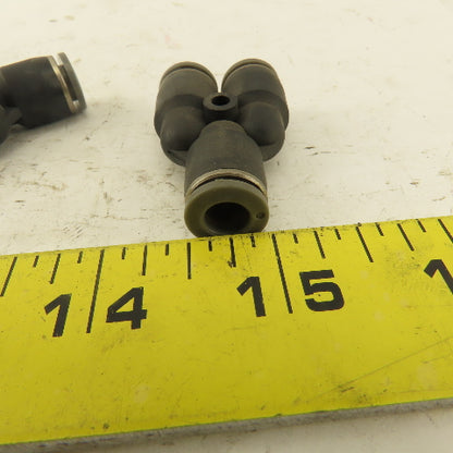 1/4 Tube Push To Connect "Y" Connector Lot of 5