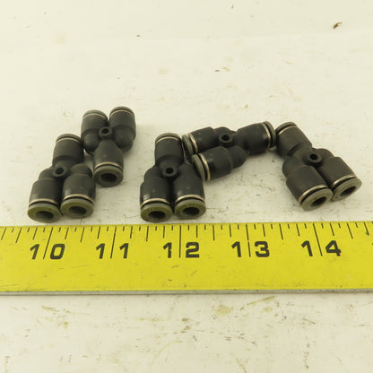 1/4 Tube Push To Connect "Y" Connector Lot of 5