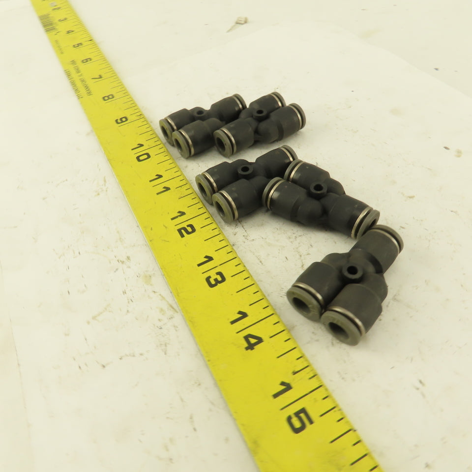 1/4 Tube Push To Connect "Y" Connector Lot of 5