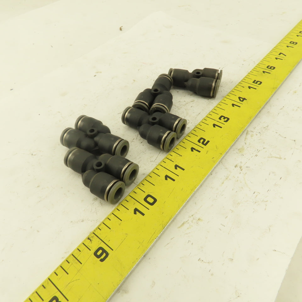 1/4 Tube Push To Connect "Y" Connector Lot of 5