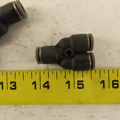 1/4 Tube Push To Connect "Y" Connector Lot of 5