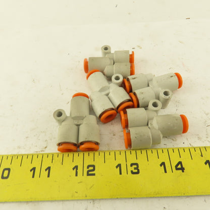 1/4 Tube Push To Connect "Y" Connector Lot of 5