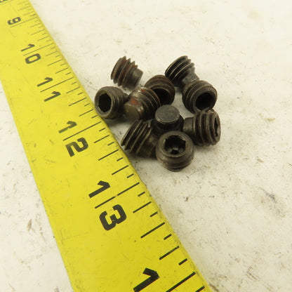 7/16"-14 x 3/8" Half Dog Point Socket Head Set Screw Lot Of 10