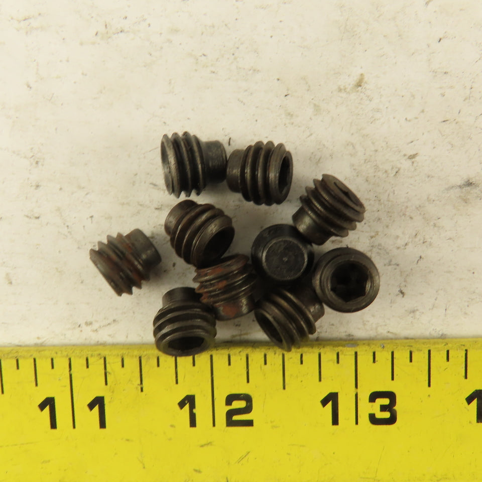 7/16"-14 x 3/8" Half Dog Point Socket Head Set Screw Lot Of 10