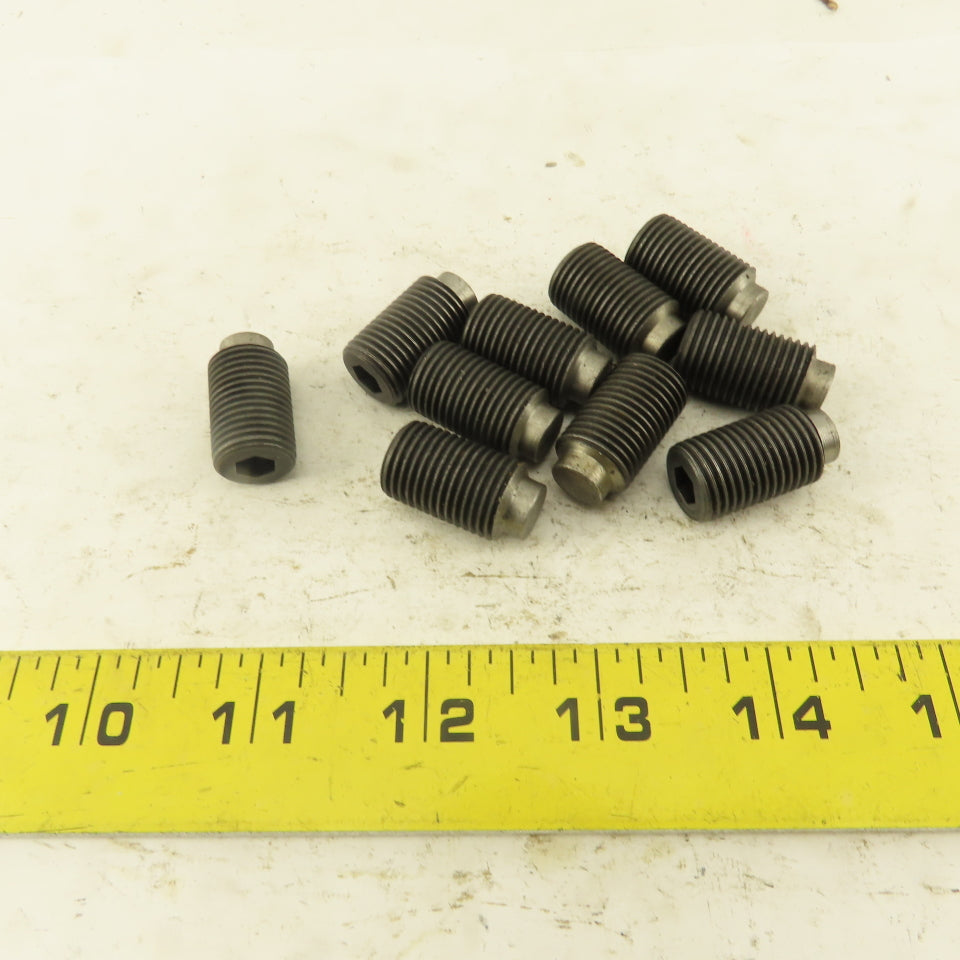 5/8"-18 x 3/4" Half Dog Point Socket Head Set Screw Lot Of 10