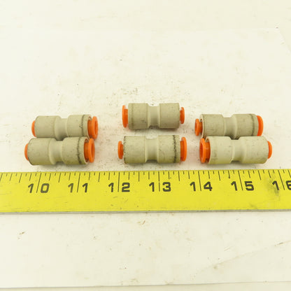 3/8"  to  1/4" Reducer Tube Push To Connect Straight Connector Lot of 6