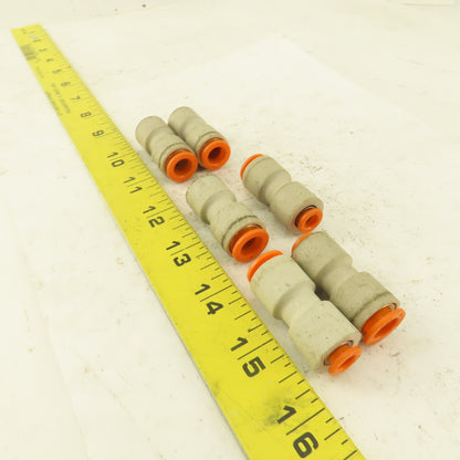 3/8"  to  1/4" Reducer Tube Push To Connect Straight Connector Lot of 6