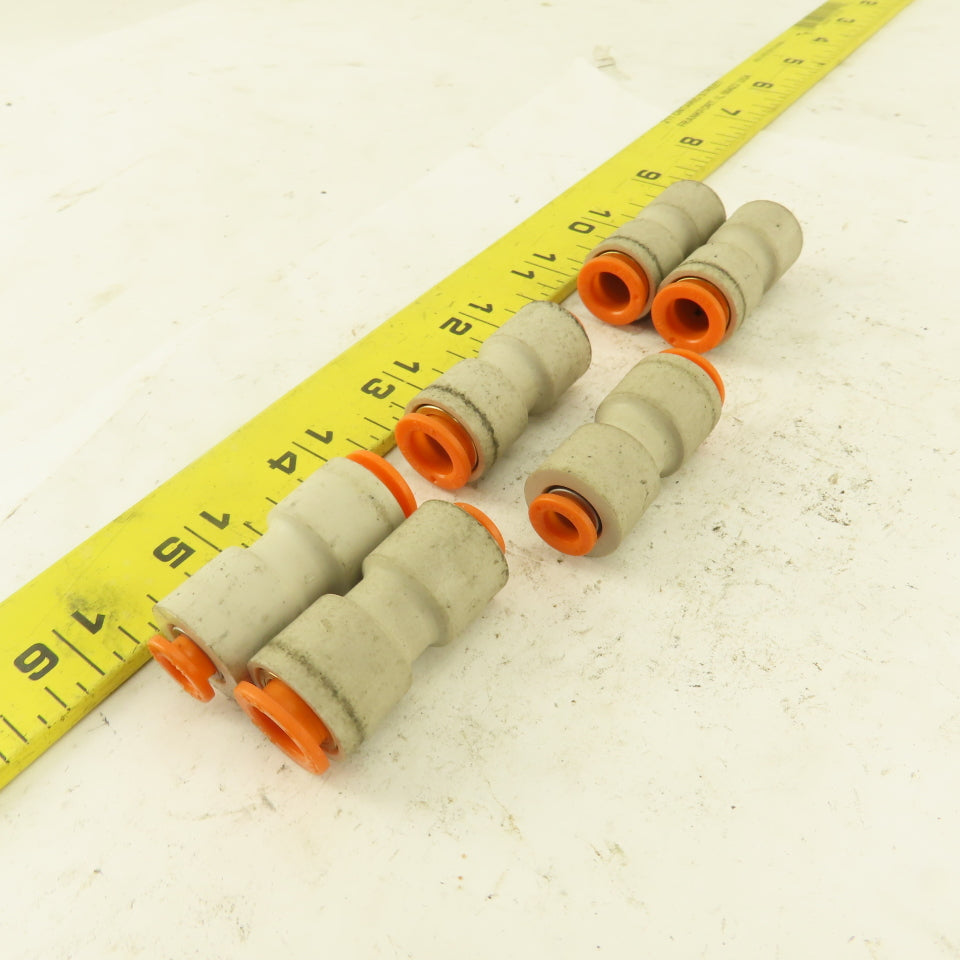 3/8"  to  1/4" Reducer Tube Push To Connect Straight Connector Lot of 6