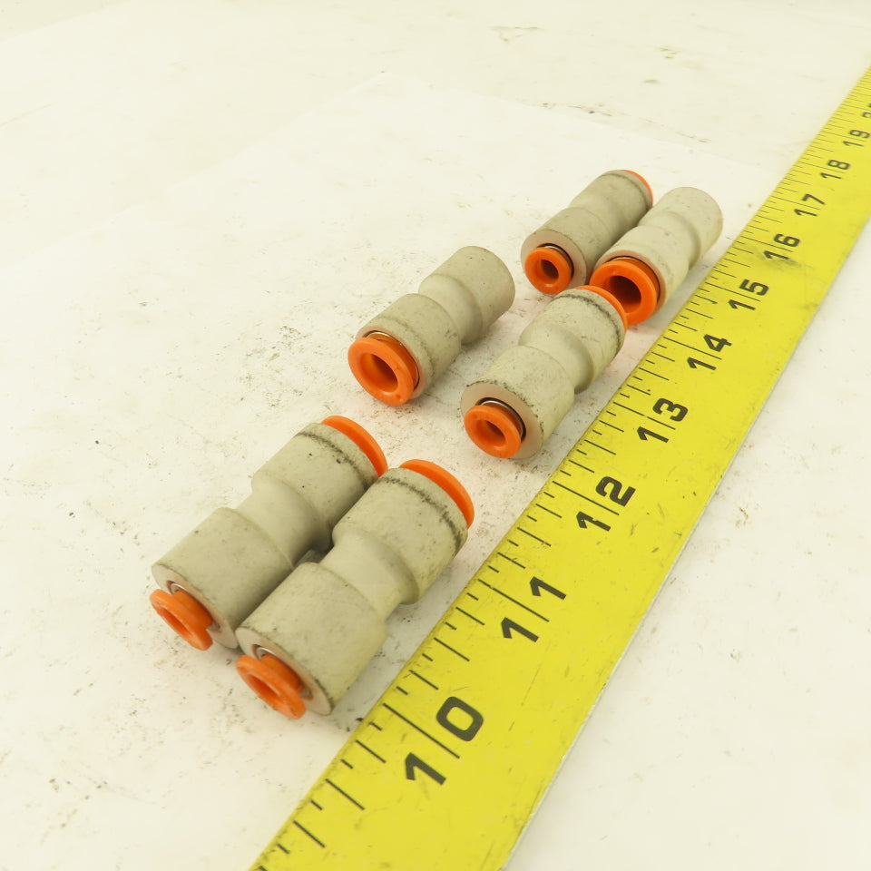 3/8"  to  1/4" Reducer Tube Push To Connect Straight Connector Lot of 6
