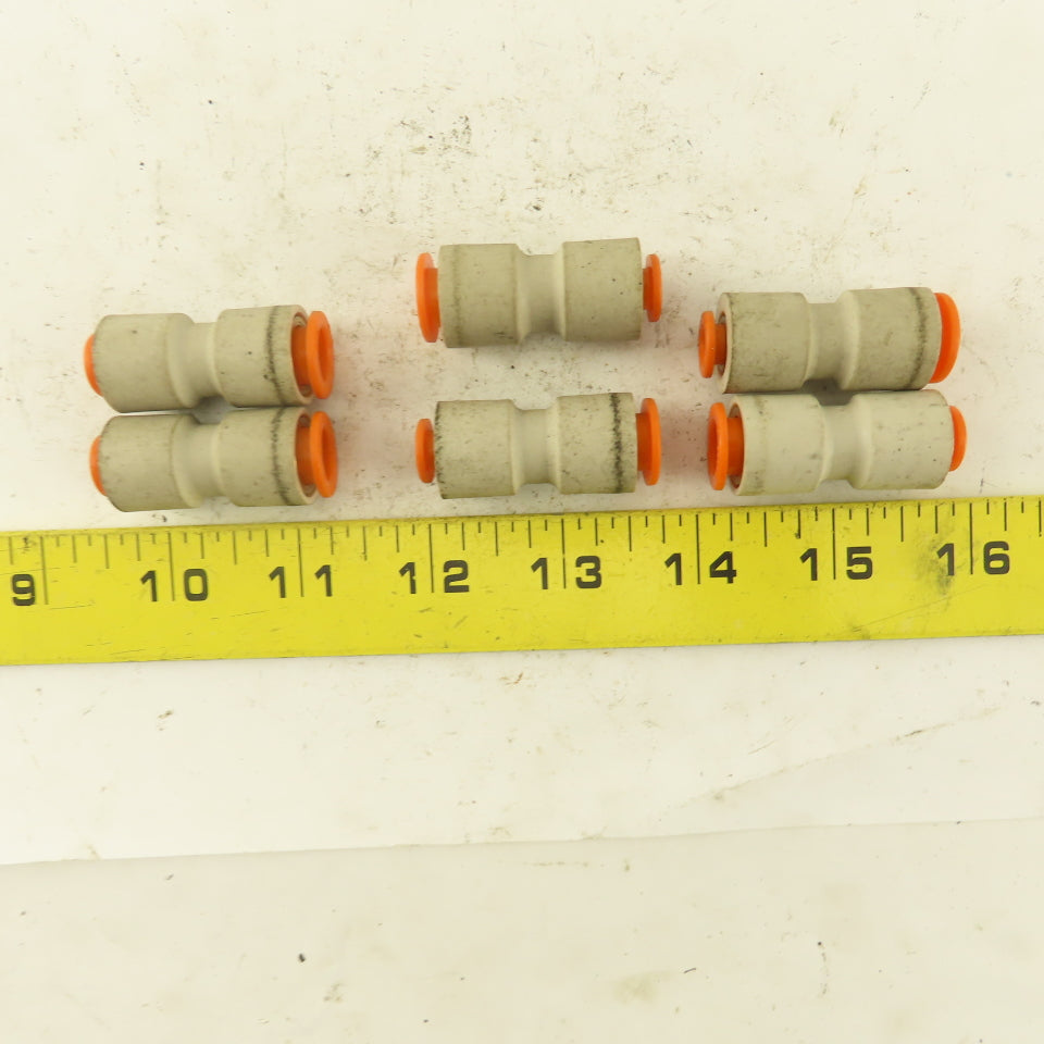 3/8"  to  1/4" Reducer Tube Push To Connect Straight Connector Lot of 6
