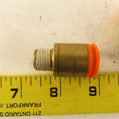 1/2" Tube  x 1/4" NPT Push To Connect Brass Straight Connector Lot of 7