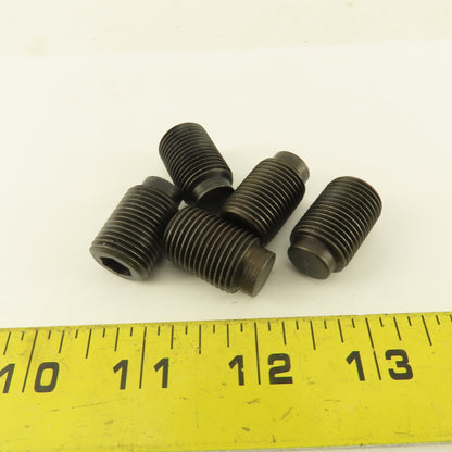 5/8"-18 x 1" Half Dog Point Socket Head Set Screw Lot Of 5