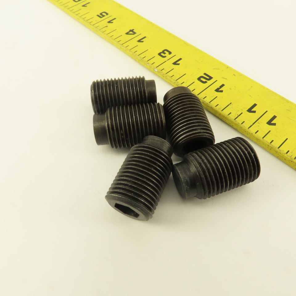 5/8"-18 x 1" Half Dog Point Socket Head Set Screw Lot Of 5