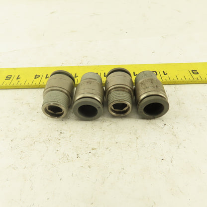 1/2" Tube Push To Connect x 3/8" NPT Male Straight Connector Lot of 4