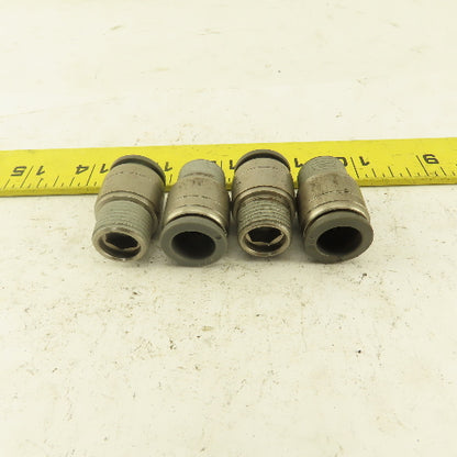 1/2" Tube Push To Connect x 3/8" NPT Male Straight Connector Lot of 4