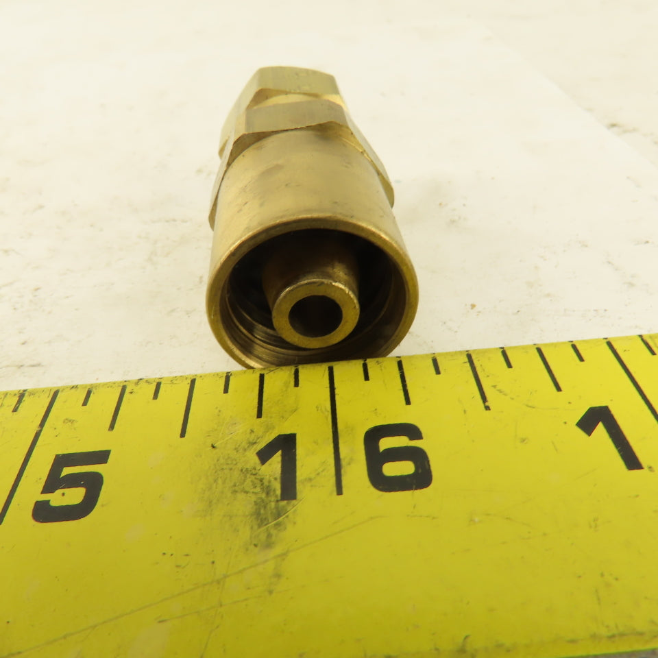 Lenz Brass Acetylene Hose Fitting 9/16-18 Female RH 5/16 ID 5/8 OD Hose Lot of 3