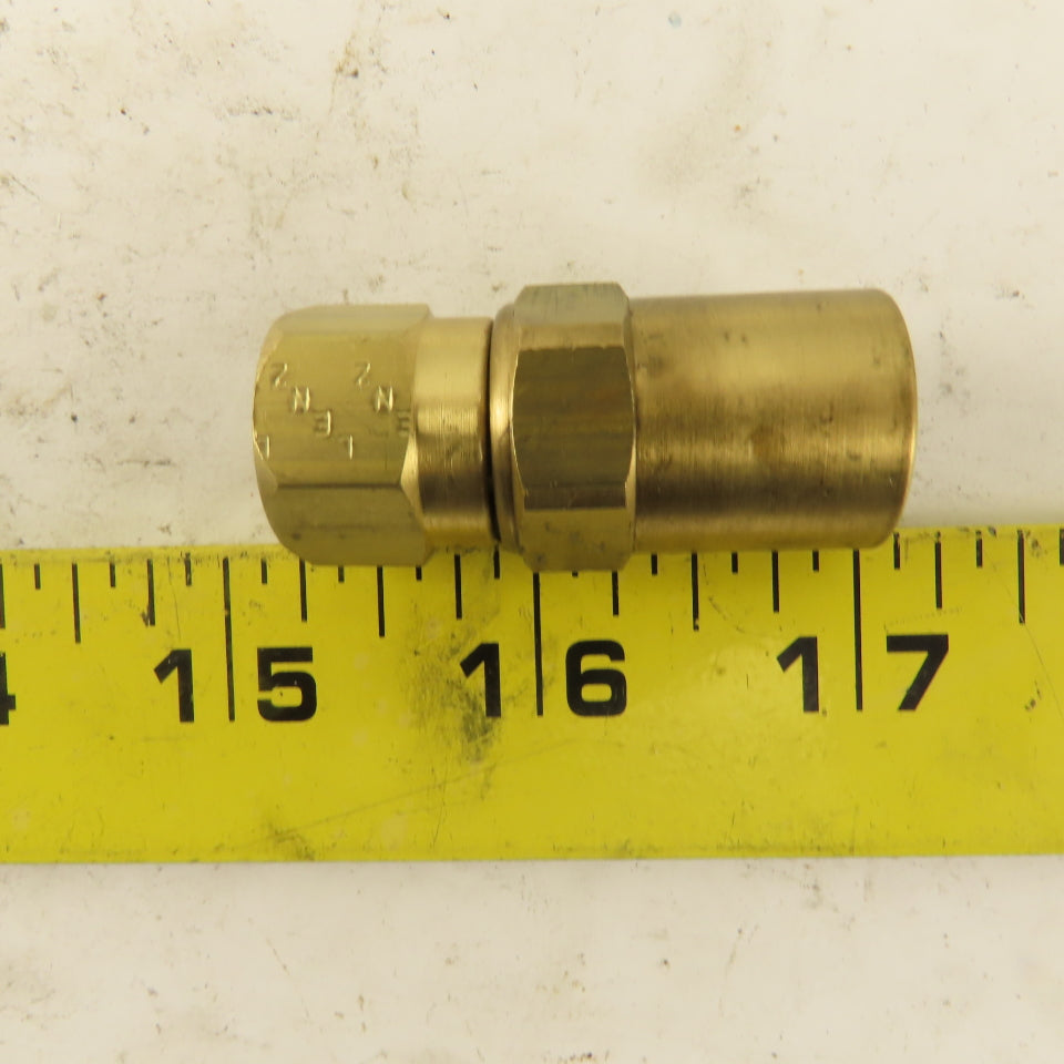 Lenz Brass Acetylene Hose Fitting 9/16-18 Female RH 5/16 ID 5/8 OD Hose Lot of 3