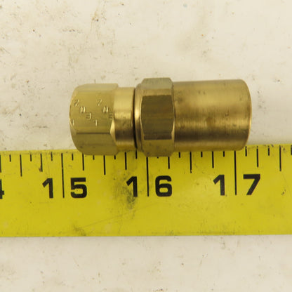 Lenz Brass Acetylene Hose Fitting 9/16-18 Female RH 5/16 ID 5/8 OD Hose Lot of 3