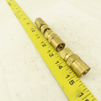 Lenz Brass Acetylene Hose Fitting 9/16-18 Female RH 5/16 ID 5/8 OD Hose Lot of 3