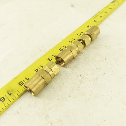 Lenz Brass Acetylene Hose Fitting 9/16-18 Female RH 5/16 ID 5/8 OD Hose Lot of 3