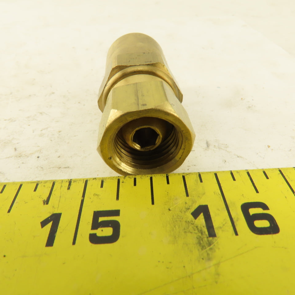 Lenz Brass Acetylene Hose Fitting 9/16-18 Female RH 5/16 ID 5/8 OD Hose Lot of 3