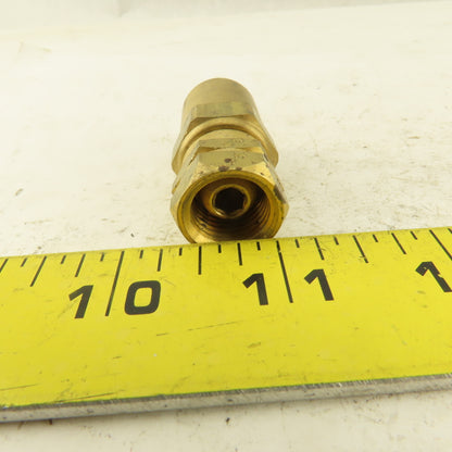Lenz Brass Acetylene Hose Fitting 9/16-18 Female LH 5/16 ID 5/8 OD Hose Lot of 2