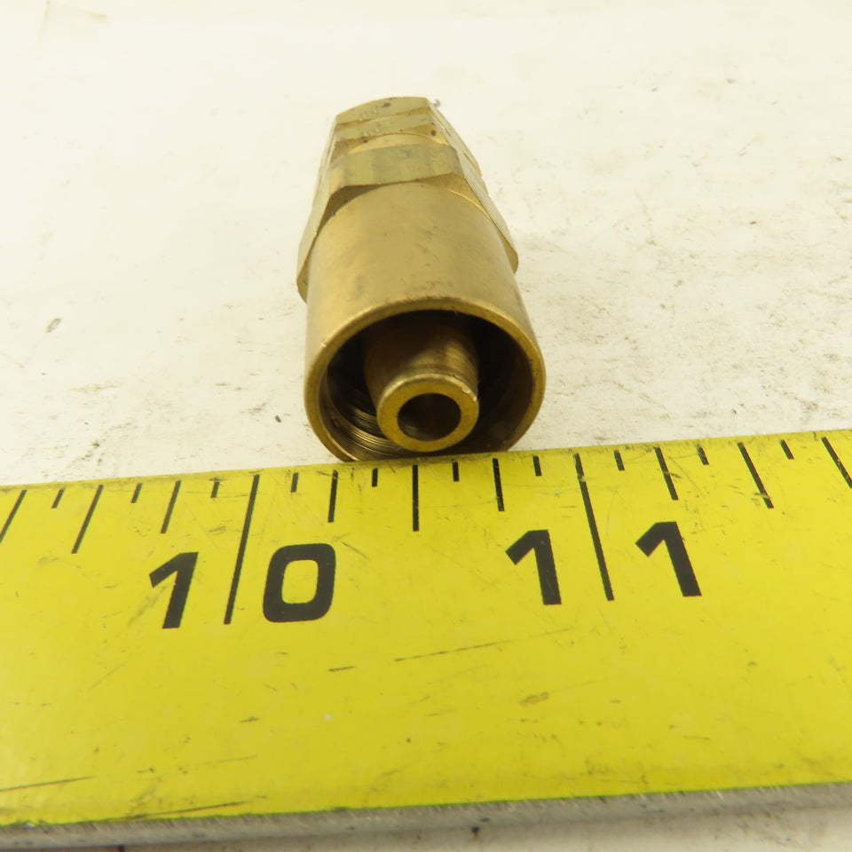Lenz Brass Acetylene Hose Fitting 9/16-18 Female LH 5/16 ID 5/8 OD Hose Lot of 2