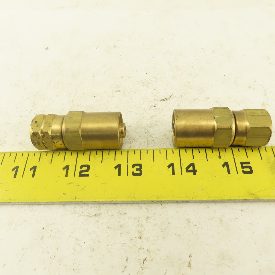 Lenz Brass Acetylene Hose Fitting 9/16-18 Female LH 5/16 ID 5/8 OD Hose Lot of 2
