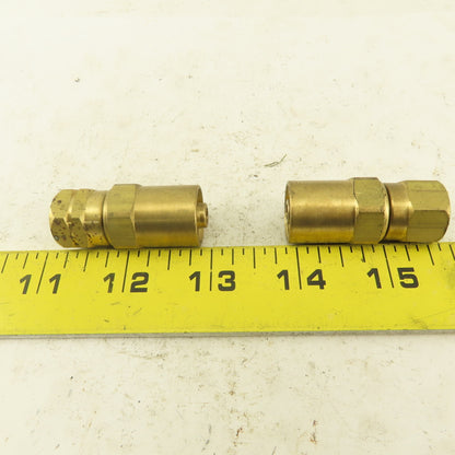 Lenz Brass Acetylene Hose Fitting 9/16-18 Female LH 5/16 ID 5/8 OD Hose Lot of 2