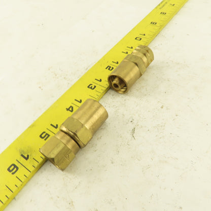 Lenz Brass Acetylene Hose Fitting 9/16-18 Female LH 5/16 ID 5/8 OD Hose Lot of 2