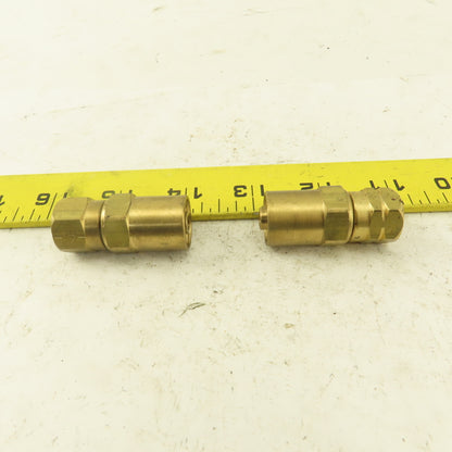 Lenz Brass Acetylene Hose Fitting 9/16-18 Female LH 5/16 ID 5/8 OD Hose Lot of 2