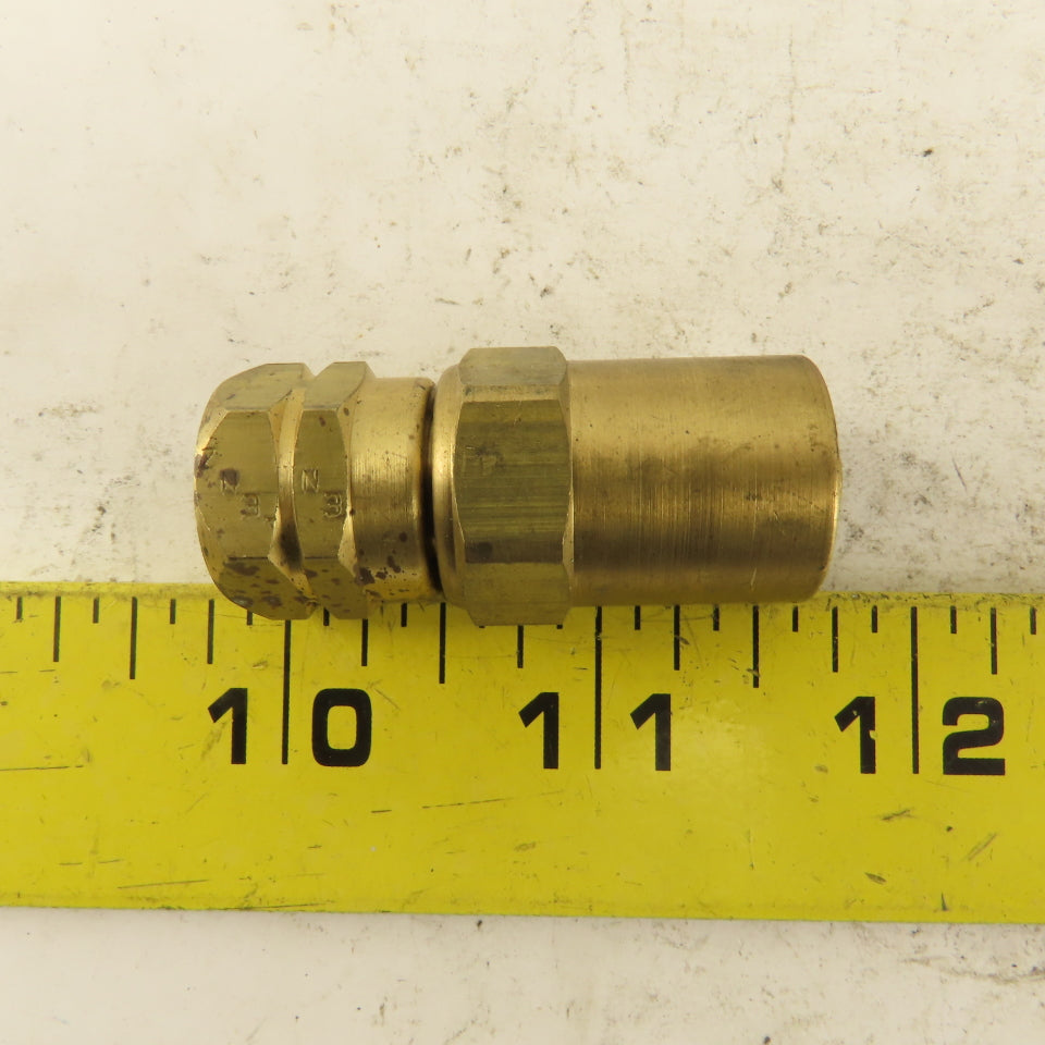 Lenz Brass Acetylene Hose Fitting 9/16-18 Female LH 5/16 ID 5/8 OD Hose Lot of 2